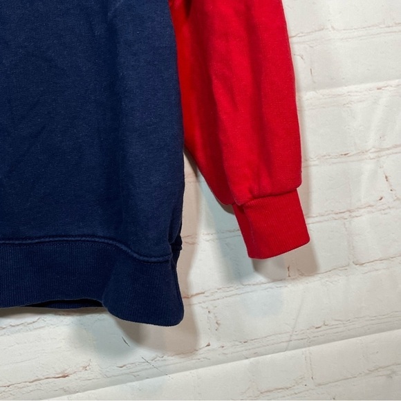 Zara New York 1988 Fleece Sweatshirt Womens Medium Blue Green Red Embroidered - Picture 5 of 11